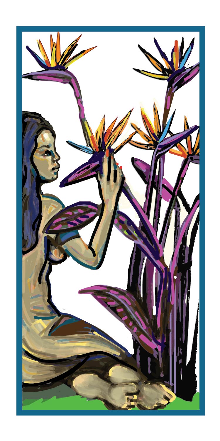 Birds of Paradise Portrait, Digital 2025.